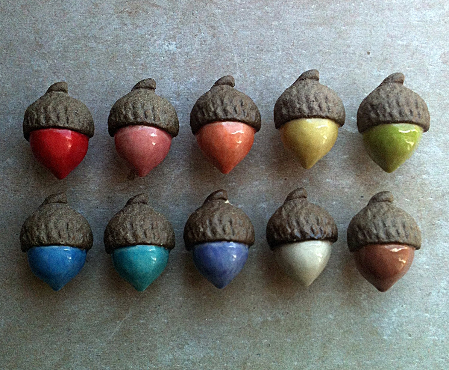 Set of 10 acorn knobs drawer pulls by artcrafthome on Etsy