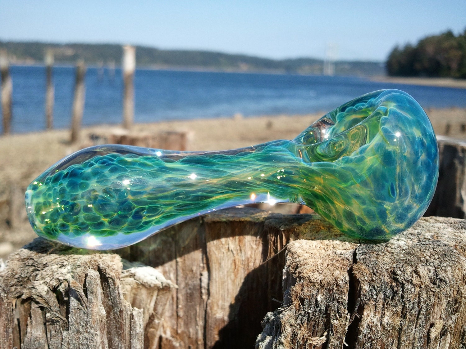 Glass Pipe -Mini Pocket Frit Spoon