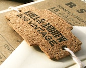Rustic Cork Tag: For Invitations as a Belly Band, or to Wrap around Wine Bottles