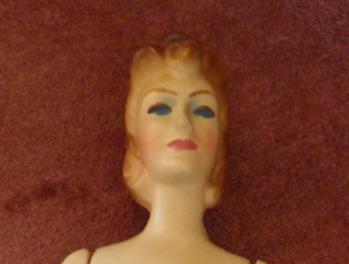 Antique Counter Mannequin with Faux Fur Coat, SALE was 275.00 now 225.00, Movie Prop