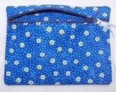Change Purse, Little Zip Purse, Coin Purse, Feminine Hygiene Pouch, Daisies