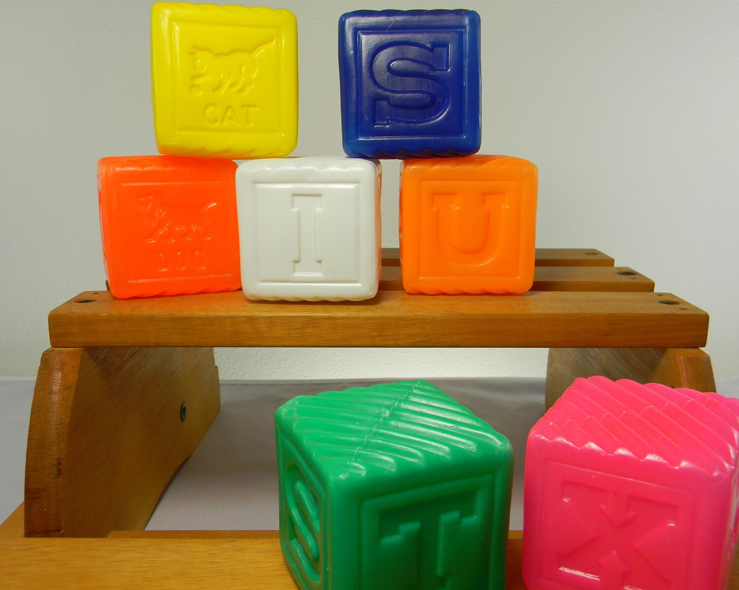 Vintage Multi Colored Alphabet Blocks.Soft By LillysLuckyPenny