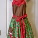 Womens Christmas Sock Monkey Full Apron