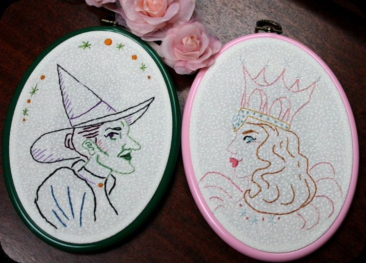 Oz Witches - embroidery pattern set
