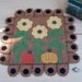 Primitive Wool Felt Folk Art Penny Rug Candle Mat-Yellow Wool Flowers
