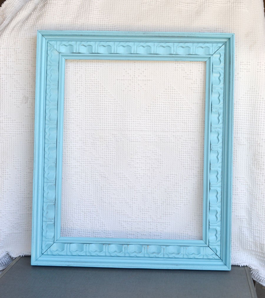 Large 16 x 20 Aqua Vintage Ornate Frame- Photography Prop Photo Booth Gallery Wall Shabby Chic Vintage Modern Decor