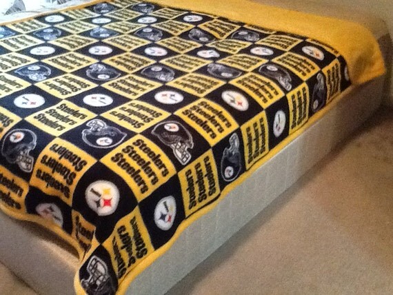 Items similar to Pittsburgh Steelers Sports Team fleece blanket on Etsy