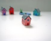 Tiny House (No.4), Miniature Cottage Hand painted and Handmade