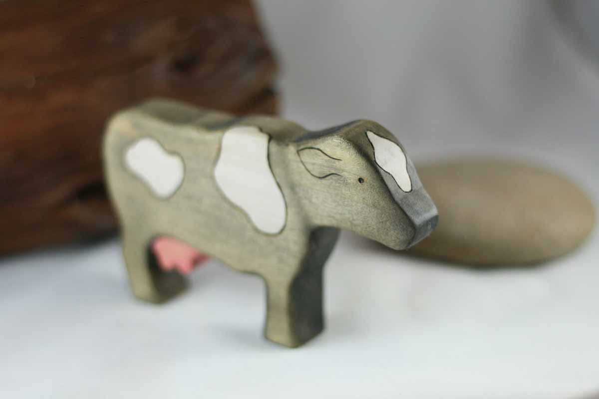Cow Wooden Toy Farm Animal - Nature Table - Waldorf Animal