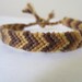 Braided Bracelet - Chevron Bracelet - Natural Brown