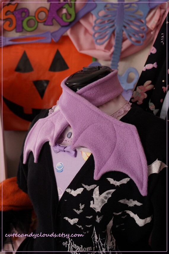 Lavender bat wing scarf/muffler/neckwarmer