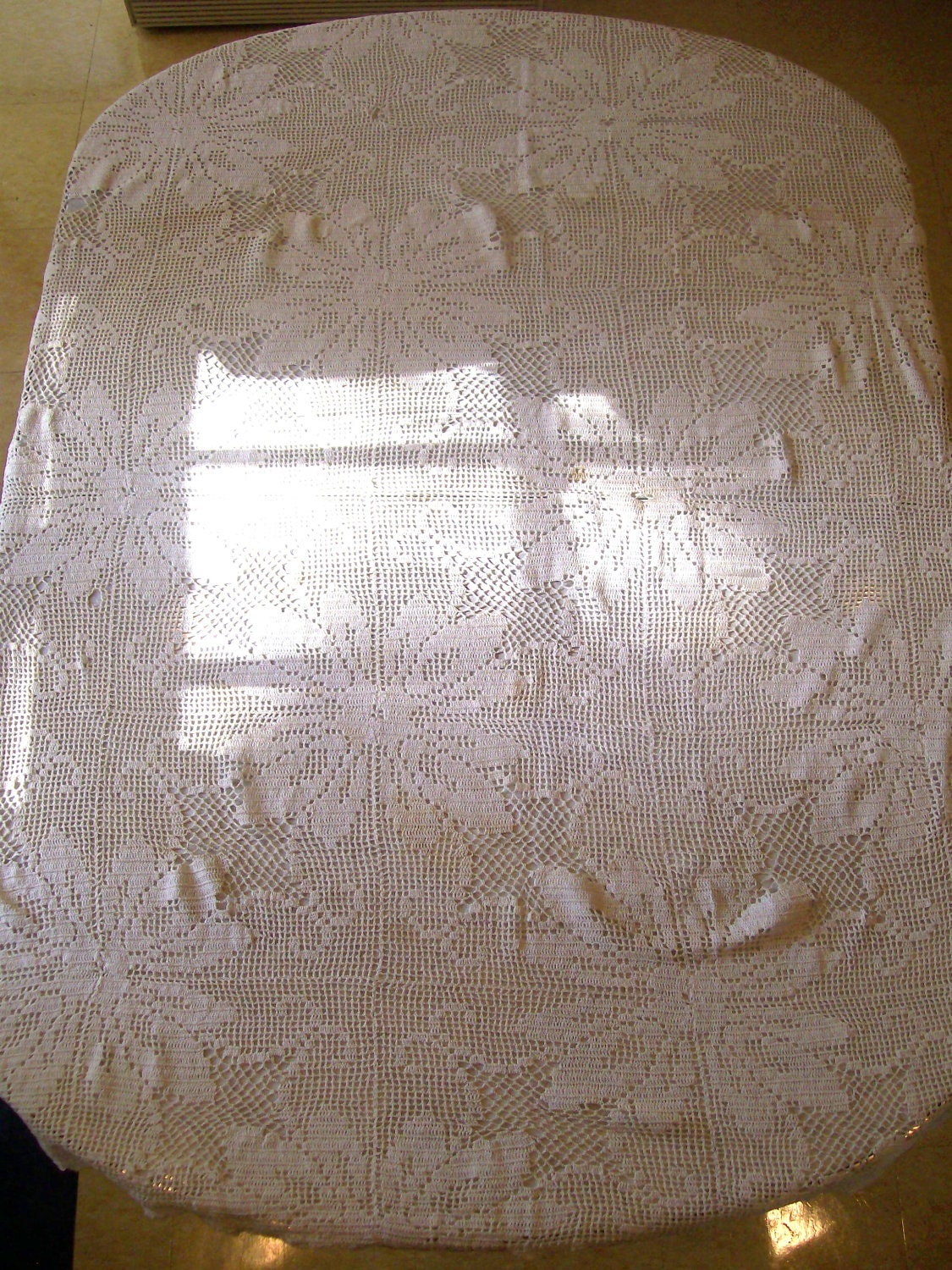 VIntage Crocheted Table Cloth