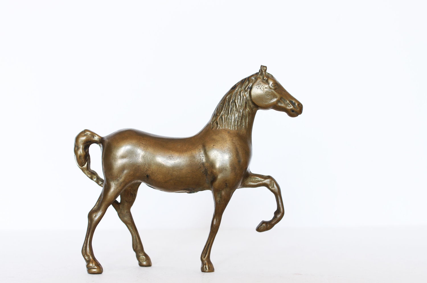 Vintage retro brass horse