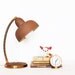 Vintage brown bronze gooseneck table lamp lighting