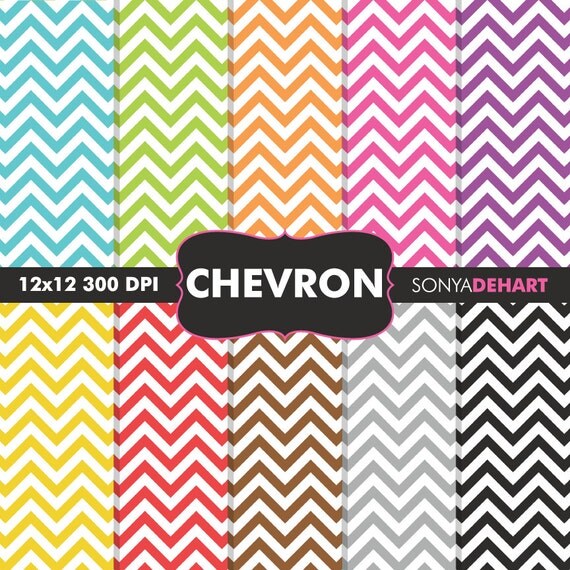 50% OFF Black Friday Sale Digital Scrapbooking Printable Paper Pattern Pack Chunky Chevron Instant Download Il_570xn