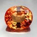 19.67 ct. Lab Created Simulated Sapphire Padparadscha Red Orange Oval cut