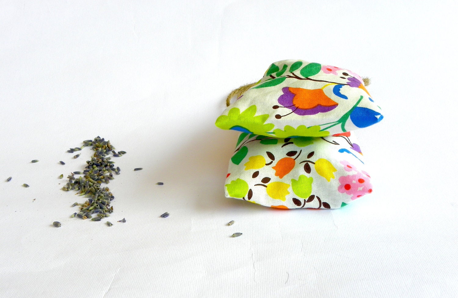Refillable Lavender Sachets, Multicolor Reusable Lavender Bags, Fall Houseware Gifts