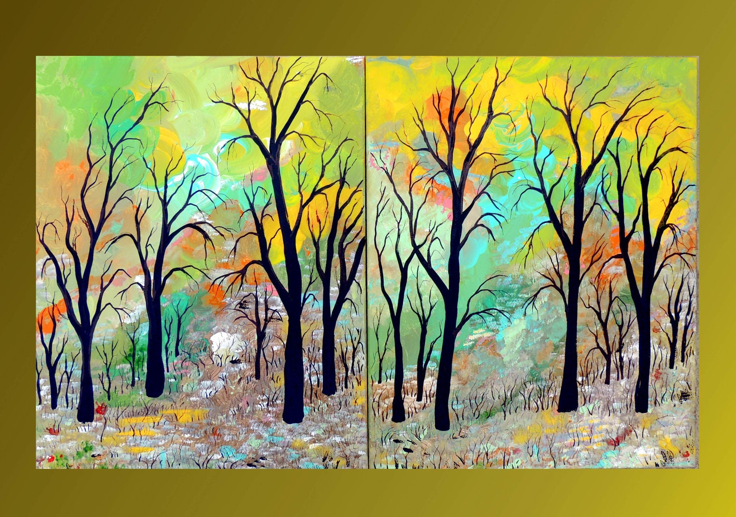 abstract tree paintings