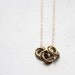 Circle Necklace - Gold Necklace, Circle Charms, 14k Gold Filled Chain, Swarovski Charms, Three Trio, Knot Rope, Gift Under 30