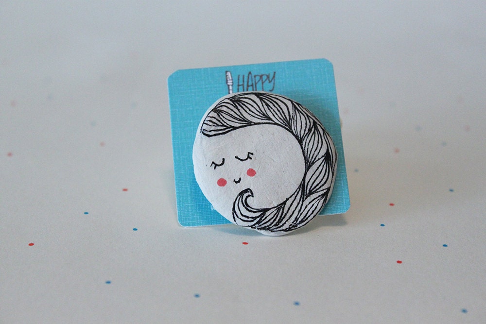 Girl With Cool Hair Brooch