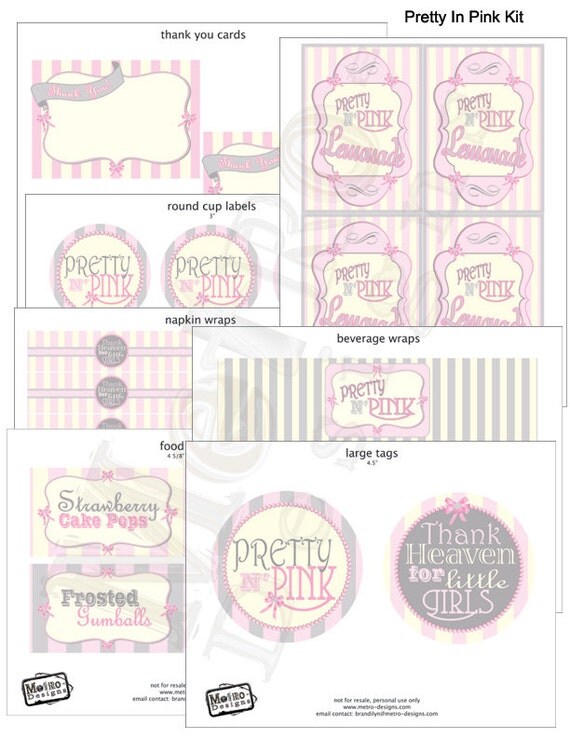 Pretty In Pink Baby Shower Party Kit Il_570xn