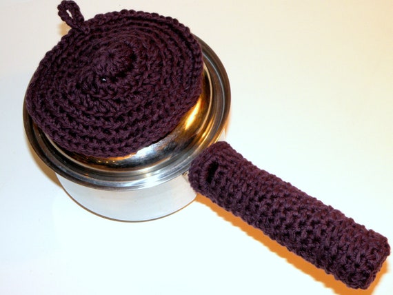 Handmade Pan Handle Pot Holder Covers the by CottageCoveCrochet