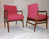 Phillip Lloyd Powell Style Mid Century Modern Arm Chairs