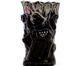 Vintage Fawn Deer Vase, Red Clay Pottery, 5" Tall