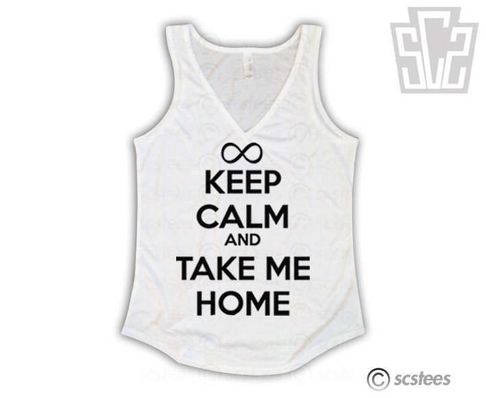 Keep Calm and Take Me Home - 1D Women's Tank Top  - One Direction Singlet - All Sizes Available -  Item 012