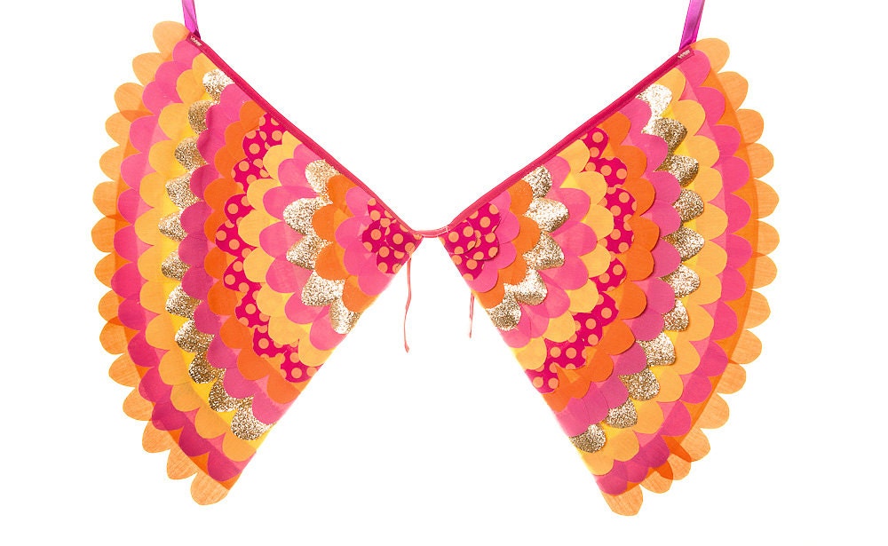 LARGE SIZE Fancy Dress Costume Bird Wings, Fairy Wings, Super Hero Wings, Toddler Pretend Play Accessory - The Olivia Wings