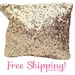 Zara Inspired, Gold Sequin Clutch Bag, Bridesmaid Gift, REDUCED PRICE