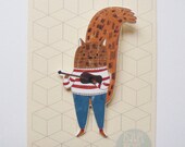 Forest Animal Brooch - Shrink Plastic Brooch