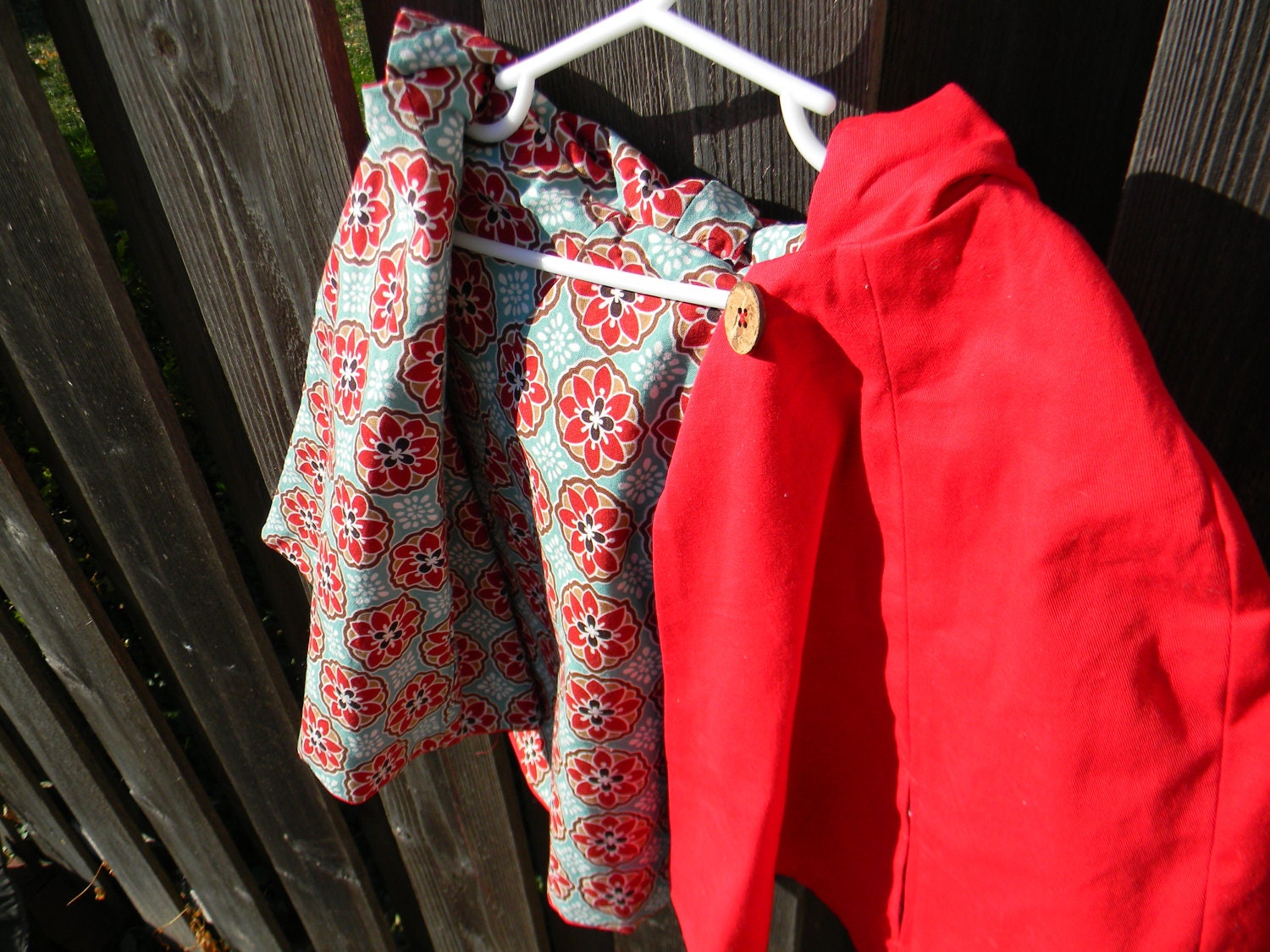 SALE: Red Riding Hood Cape, Toddler Girl Cape, Sizes 18M - 4T