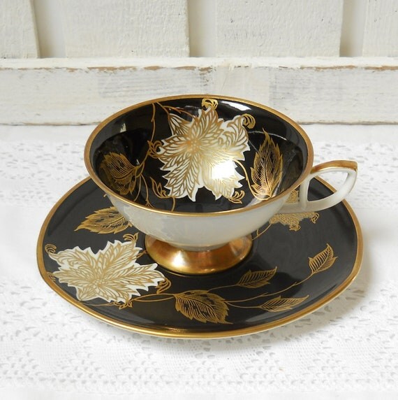 vintage tea cup and saucer german porcelain tea by minoucbrocante