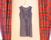 Vintage indian dress - blue or orange with embroidery