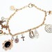 Delicate 8'' Vintage Charm Bracelet with 12 Charms