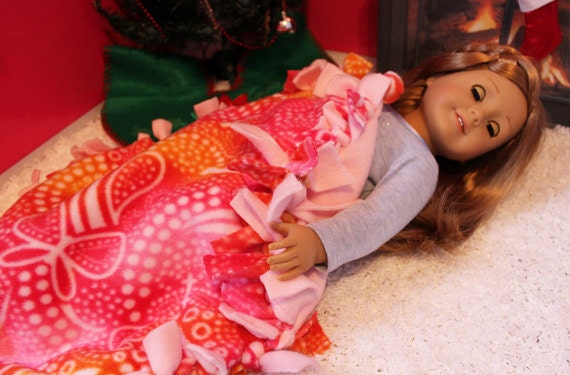 18 Inch Doll Pink Butterfly Blanket