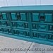 Gypsy Teal Vintage Dresser/ Bright Buffet/ Bedroom Furniture/ Distressed /Black Drawer Pulls/ TV Stand/ Storage/ Dining Room Furniture