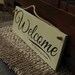 Welcome No Soliciting Please wood sign