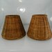 Vintage Wicker Lamp Shades Natural Wicker 1 Pair