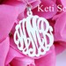 Personalized Initials pendant 1" (Order Any Initials) - Sterling Silver