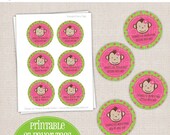 SALE Girl's Mod Monkey Birthday Party Printable (DIY) Favor Tags Il_170x135