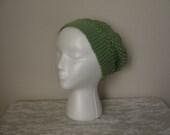 Crocheted Slouchy Hat in Green