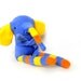 Stuffed animal soft safe for child Blue Elephant Fleece cotton colorful sweet cat. OOAK