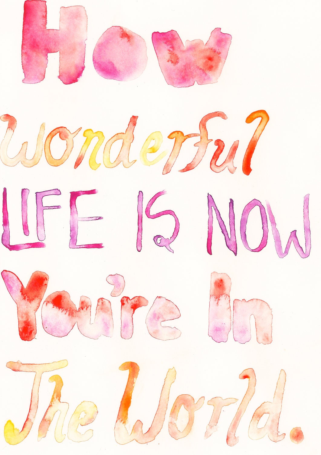 Now Your in the World, 11x14 inch print, print of original artwork
