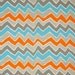 Reserved for Annie - 3 yards See Saw Mandarin Dosset - Chevron - Zig Zag - Premier Prints - Blue Orange Gray - HOME DECOR