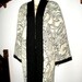 Vintage 80s LA MITTINI Italy Art Deco B&W Mohair Wool Knit Sweater Coat Manteau M New Never Worn
