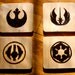 Star Wars Movie Coasters - Wood Burned Set of Four