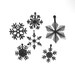 Snowflakes/Set of 6 Custom Metal Sign