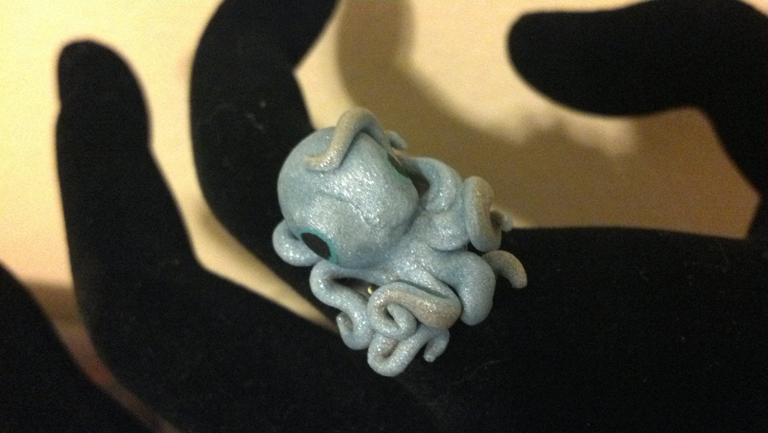 Choose Your Colors Polymer Clay Adjustable Octopus Ring